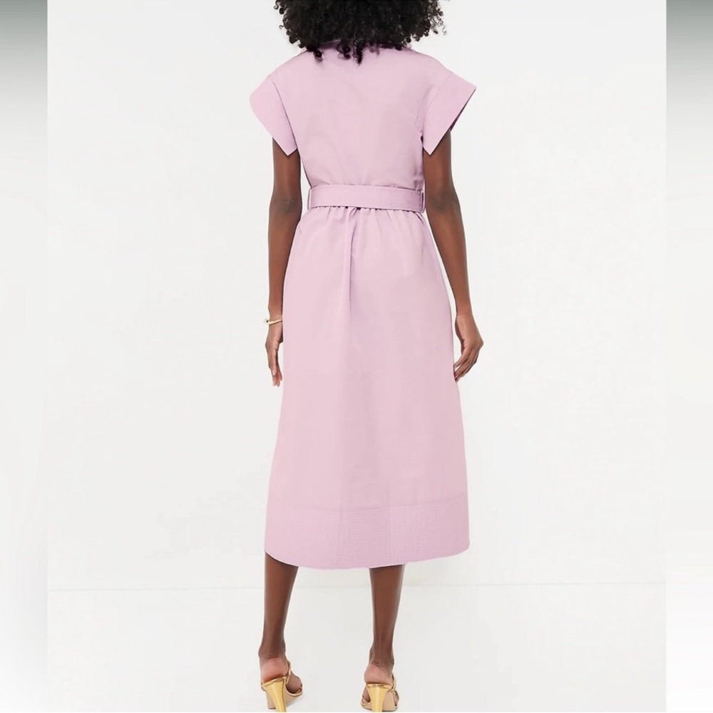 Elegant Lavender Belted Dress, The Chloe - Picture 4 of 6